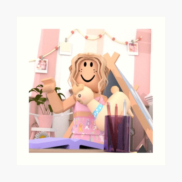 Roblox Art Prints Redbubble - bedroom beautiful roblox girl roblox roblox edits