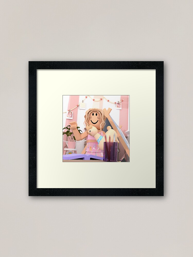 Aesthetic Roblox Sleepover Gfx Framed Art Print By Chofudge Redbubble - aesthetics cute roblox girl coloring pages