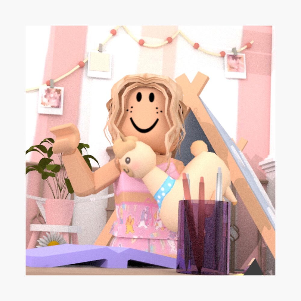 Aesthetic Roblox Sleepover Gfx Poster By Chofudge Redbubble - aesthetic roblox girl pics