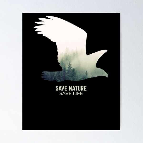 Item preview, Falcon in Forest Environment Climate Protection designed and sold by RJ-Art.