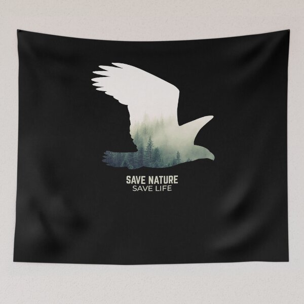 Item preview, Falcon in Forest Environment Climate Protection designed and sold by RJ-Art.