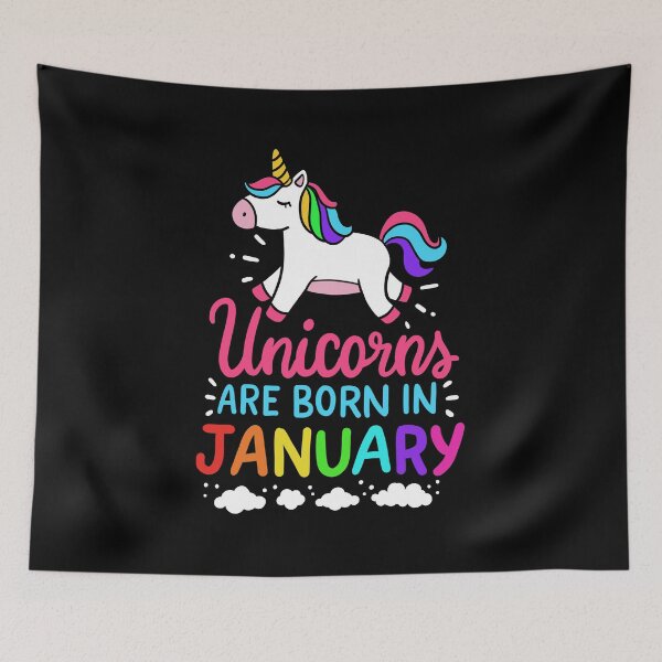 Item preview, Unicorns Are Born In January Birth Month Birthday Gift designed and sold by haselshirt.
