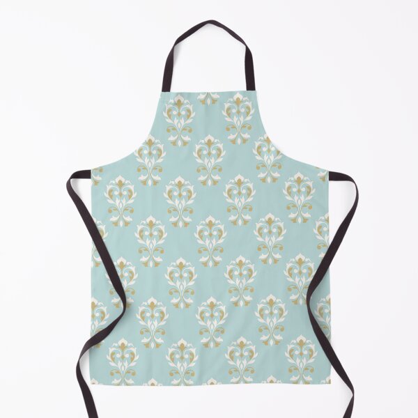 Item preview, Heart Damask Ptn Gold Cream Blue designed and sold by NataliePaskell.
