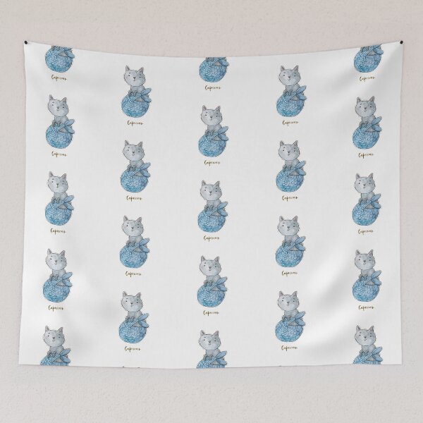Item preview,  Cute Cat Mermaid Capricorn designed and sold by urbanattitudeco.