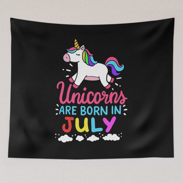 Item preview, Unicorns Are Born In July Birth Month Birthday Gift designed and sold by haselshirt.