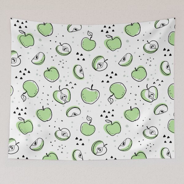Item preview, Beautiful black and white seamless doodle pattern with cute doodle apples sketch. Hand drawn trendy background.  designed and sold by Yevheniia Hulinska.