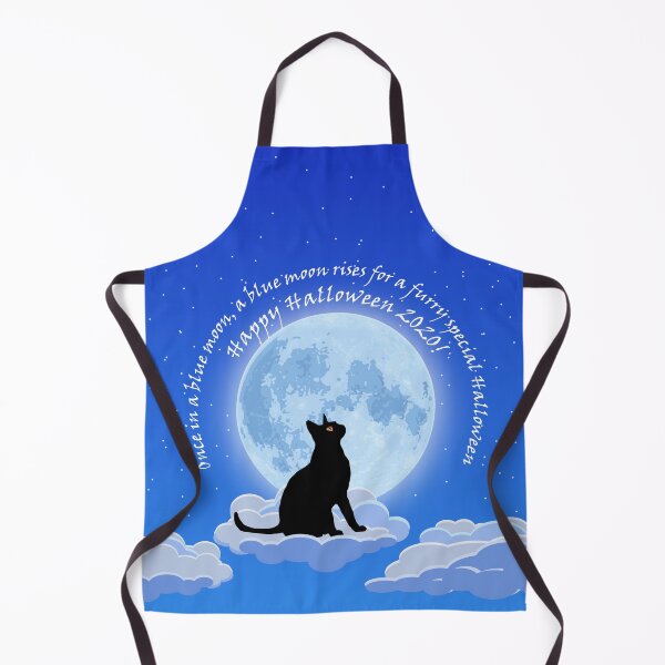 Item preview, Halloween 2020 Blue Moon Commemorative Special - Blue Moon and Black Cat designed and sold by belly-e-luna.