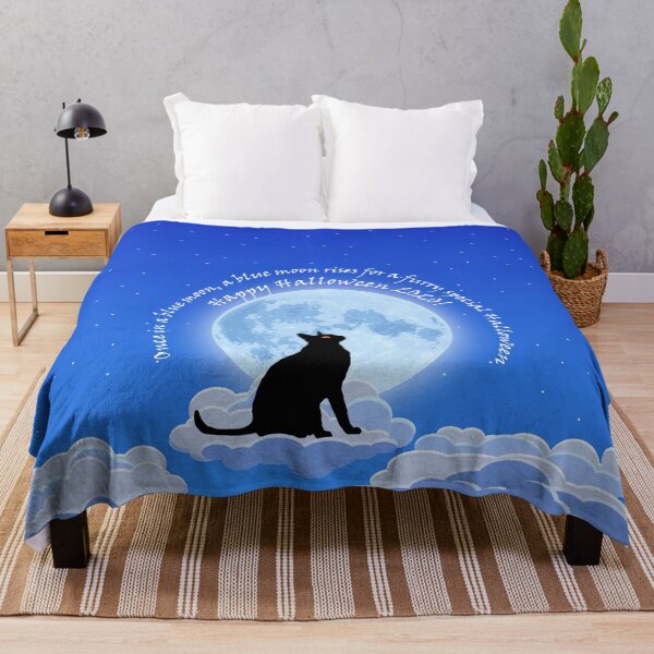 Item preview, Halloween 2020 Blue Moon Commemorative Special - Blue Moon and Black Cat designed and sold by belly-e-luna.