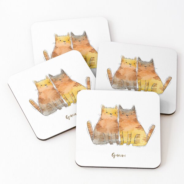 Item preview, Cute Gemini Cats designed and sold by urbanattitudeco.