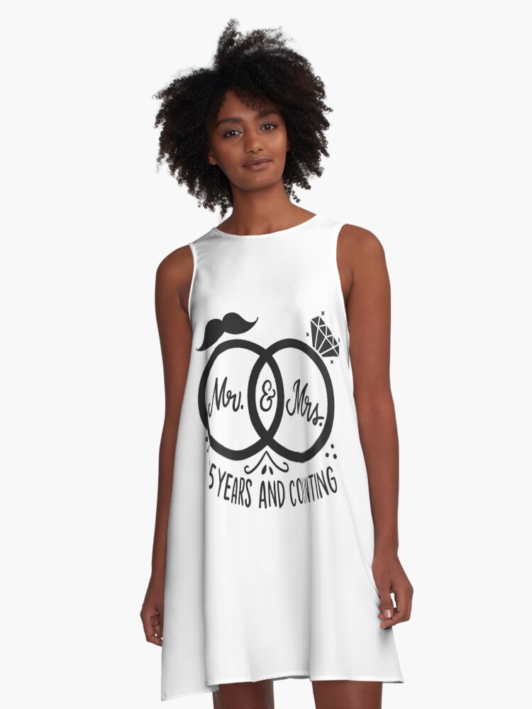 25th Wedding Anniversary And Mrs 25 Years Married A-Line Dress