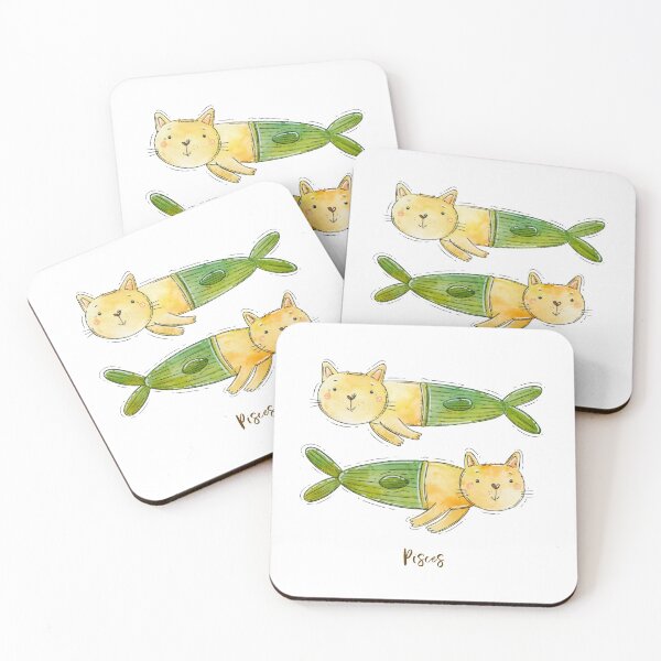 Item preview, Cute Pisces fish Cats designed and sold by urbanattitudeco.