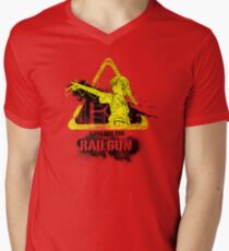 1,000,000,000 Volt Railgun Men's V-Neck T-Shirt