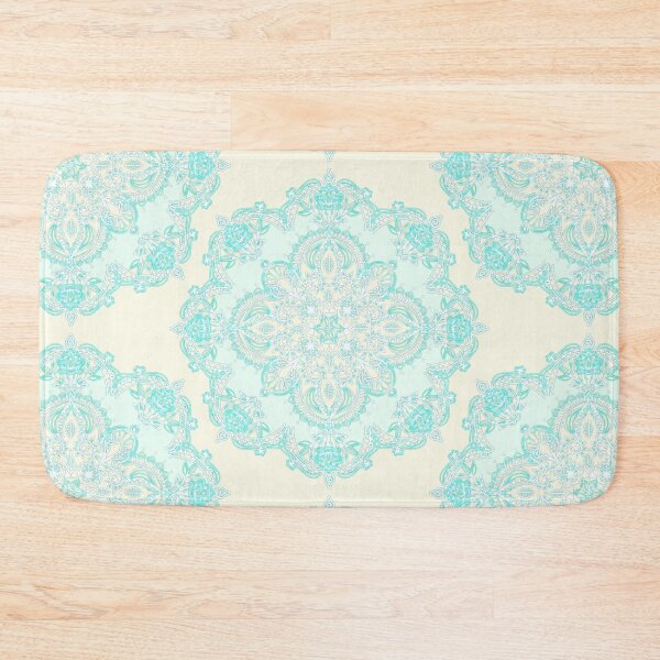 Item preview, Aqua Lace Mandala on Cream - customer request designed and sold by micklyn.