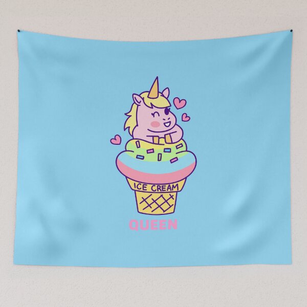 Item preview, Kawaii food Cute Unicorn Ice Cream Queen designed and sold by plzLOOK.