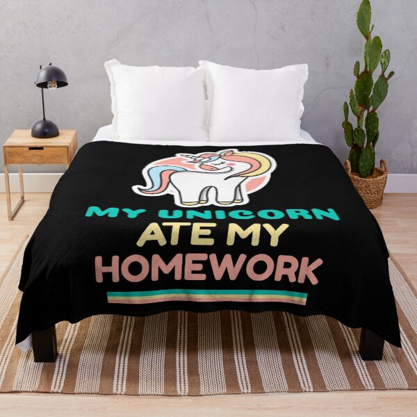 Item preview, My Unicorn Ate My Homework Funny designed and sold by azmndesigns.