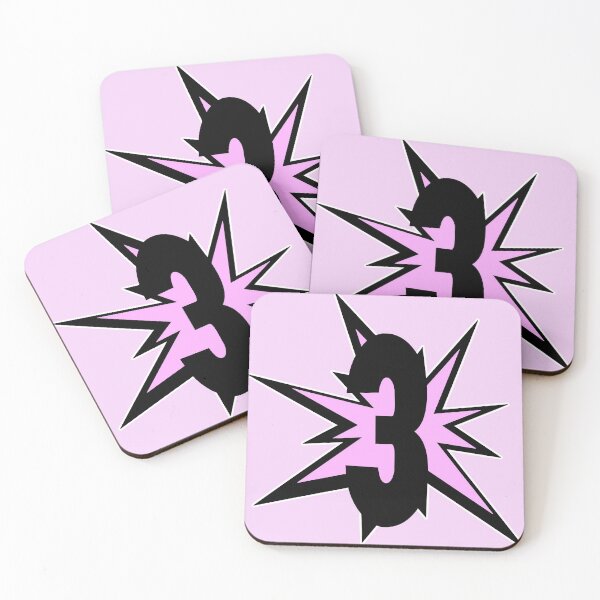 Item preview, Number three number 3 as comic cartoon digits favorite number light pink - birthday designed and sold by MadandMean.