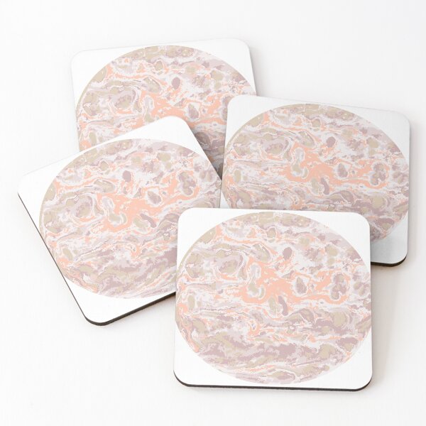 Item preview, pink peach marble circle designed and sold by SpicyCherrys.