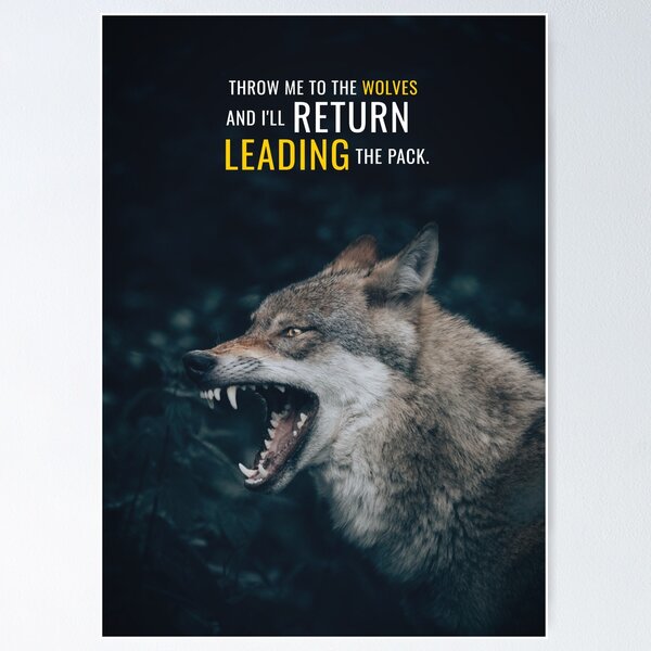 Don't Follow the Pack Lead the Pack, Canvas Wall Art, Motivational Art,  Wolf Art, Lead the Pack, Motivational Quote, Success Quote 