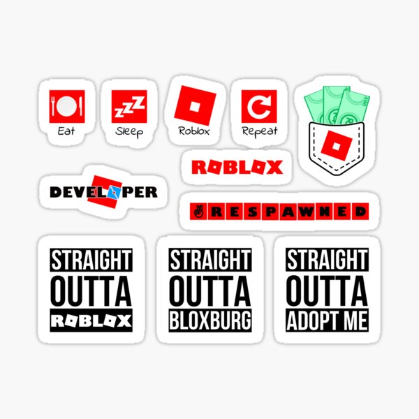 Robux Stickers Redbubble - roblox decal codes gacha life get robux free games on roblox