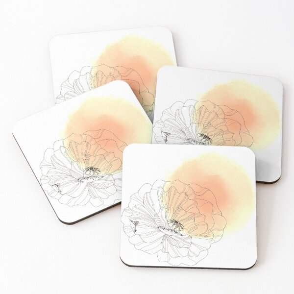Item preview, Line flower watercolor background designed and sold by MaevaLfc.