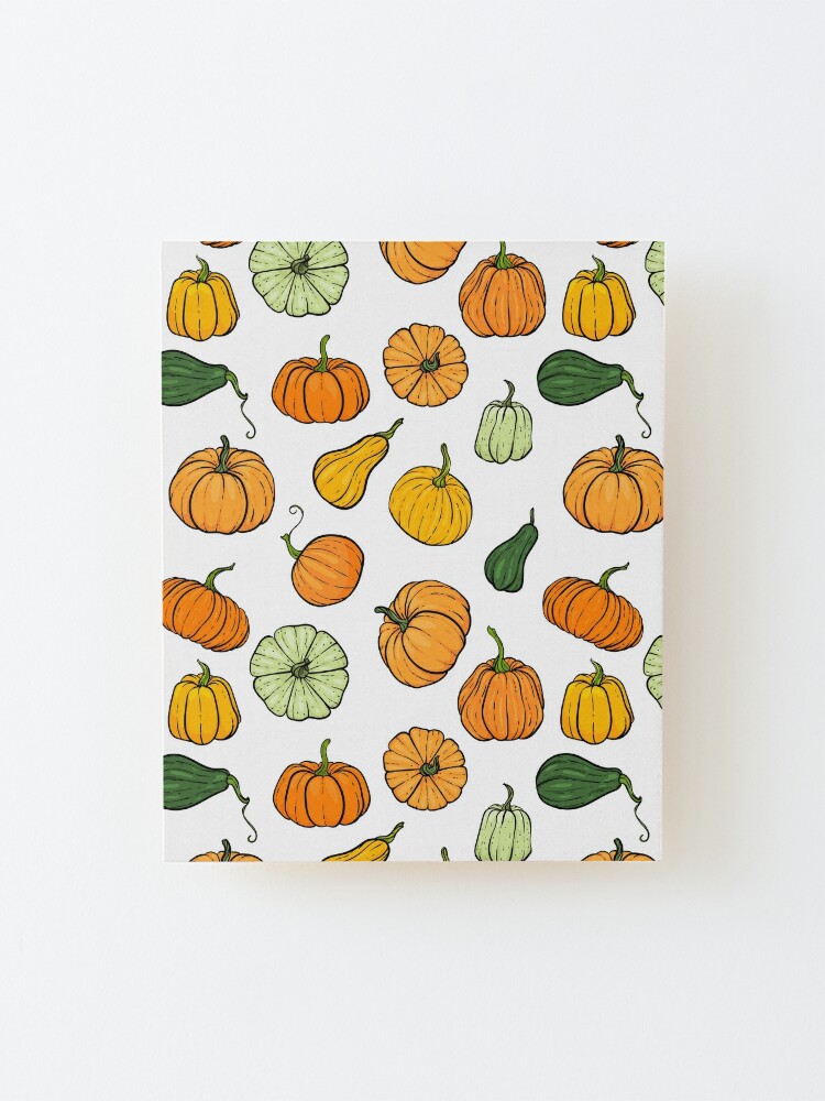 Sticker Cute seamless pattern with red contour autumn leaves on