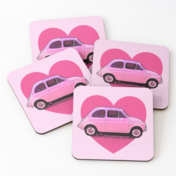 Item preview, The Pink Fiat 500 Lover designed and sold by Retro Futurist.