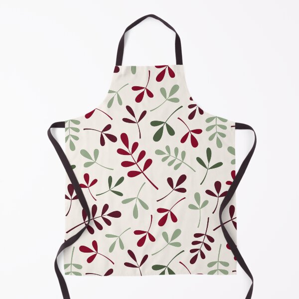 Item preview, Assorted Leaf Silhouettes Reds Greens Cream designed and sold by NataliePaskell.
