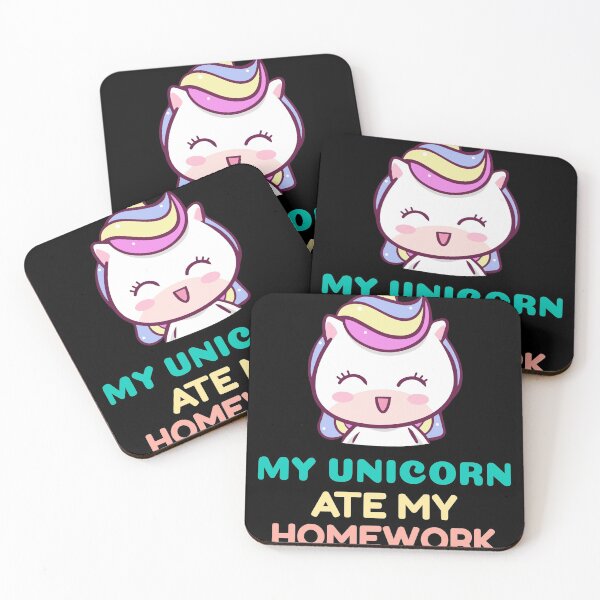 Item preview, Funny and Cute My Unicorn Ate My Homework designed and sold by azmndesigns.