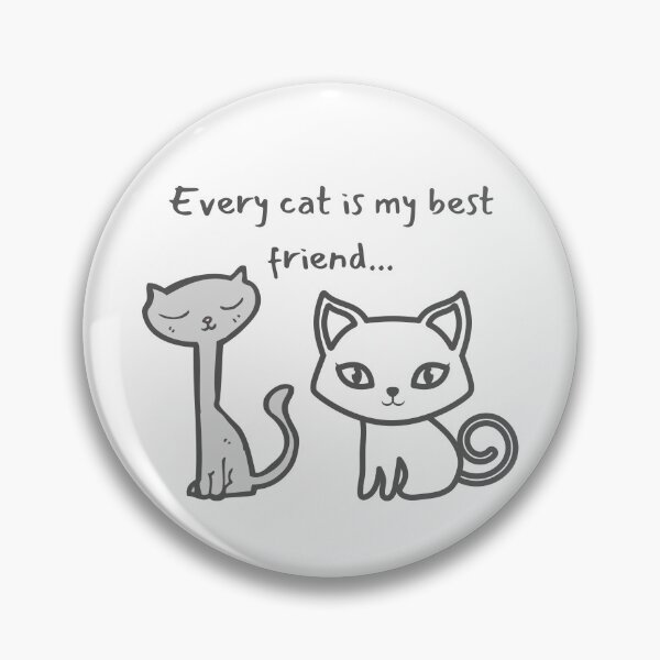 Artikelvorschau, „Jede Katze ist meine beste Freundin. graues Katzenzitat. Katzenliebhaber Geschenke, Schreibwaren & Accessoires, Haushaltswaren, Einrichtungsgegenstände, Kunst, Kleidung & Bekleidung entworfen und verkauft von OlsonPetDesigns.
