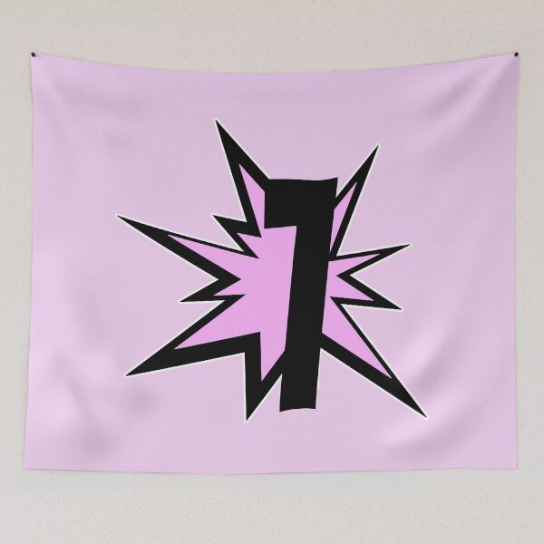 Item preview, Number seven 7 as a lucky number in light pink - numbers designed and sold by MadandMean.