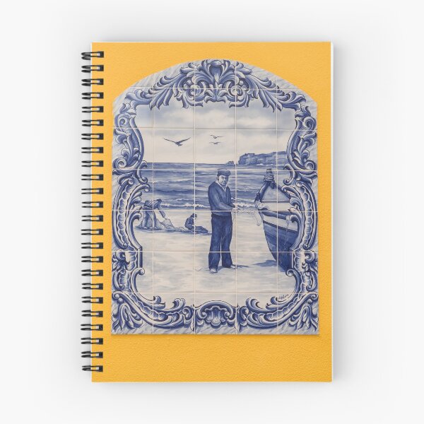 Item preview, Portuguese Azulejo Portraits - Traditional Wall Medallion with Nazare Fishermen designed and sold by Georgia Mizuleva.