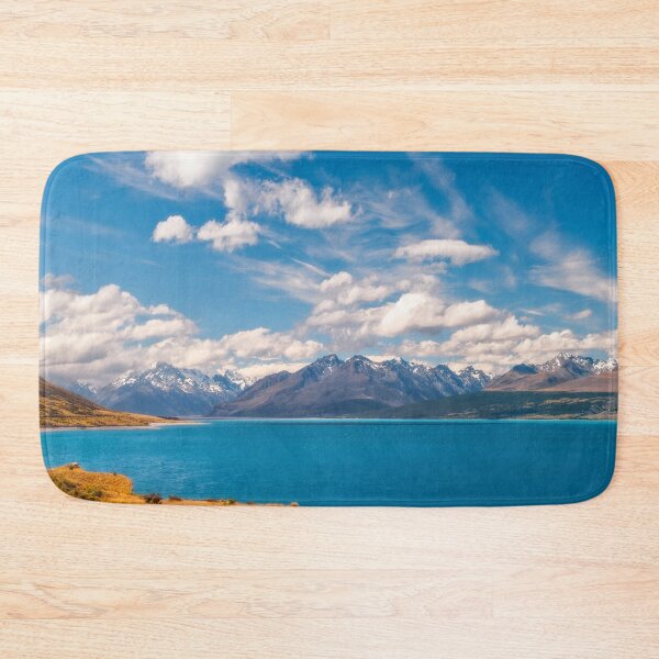 Item preview, Breathtaking alpine scenery panorama at Lake Pukaki in Mount Cook NP designed and sold by Danielasphotos.