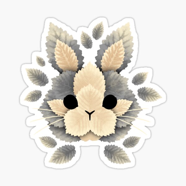 Aperçu de l'œuvre Lapin de feuilles créée et vendue par NemiMakeit.