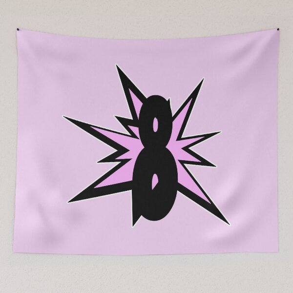 Item preview, Number 8 as a comic cartoon digits lucky number light pink - numbers designed and sold by MadandMean.