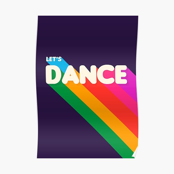 Rainbow dance typography Poster