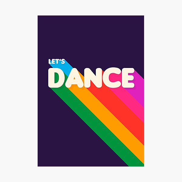 Item preview, Rainbow dance typography designed and sold by ShowMeMars.