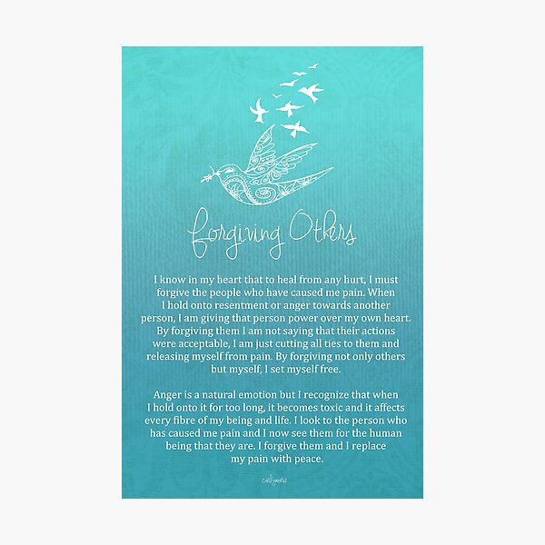 Affirmation - Forgiving Others Photographic Print