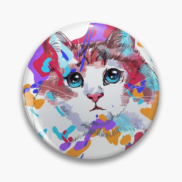 Item preview, Watercolor Cat Face designed and sold by Cat2D.