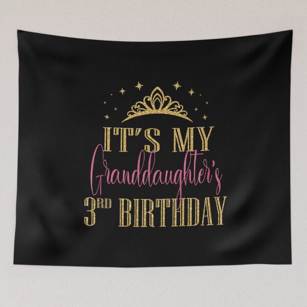 Item preview, It's My Granddaughter 3rd Birthday Girls Party Matching graphic designed and sold by Grabitees.