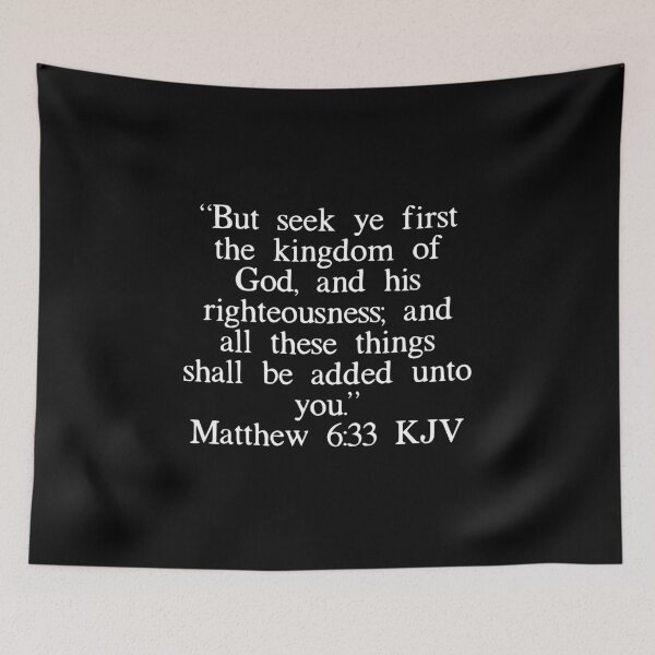 Item preview, Matthew 6:33 KJV (White Font) designed and sold by IBMClothing.