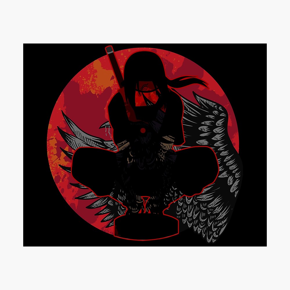 red moon ninja itachi poster by karenshopro redbubble red moon ninja itachi poster by karenshopro redbubble