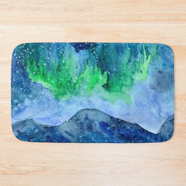 Item preview, northern light mountain winter landscape designed and sold by DaryaGeft.