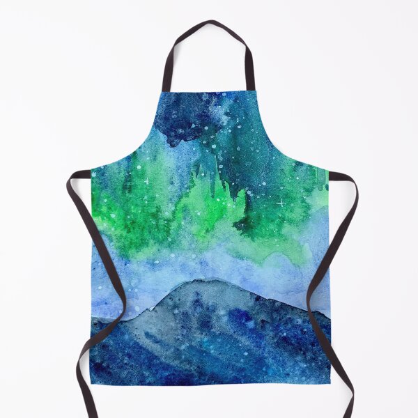 Item preview, northern light mountain winter landscape designed and sold by DaryaGeft.