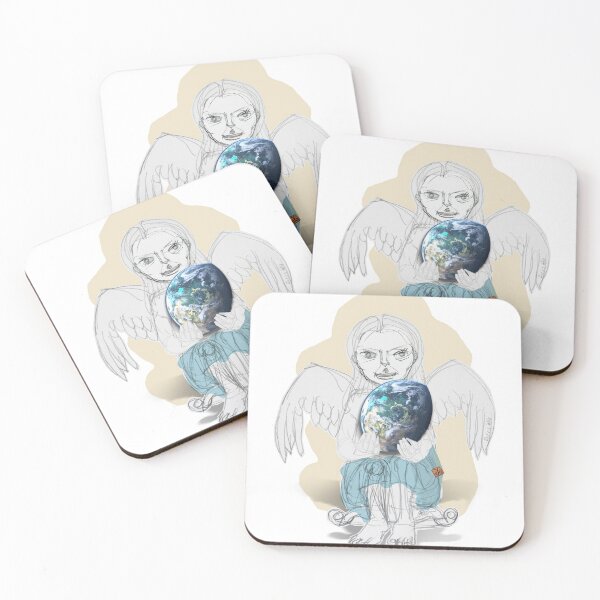 Item preview, Angel With Half Earth (Drawing by ACCI) designed and sold by VanyssaGraphics.