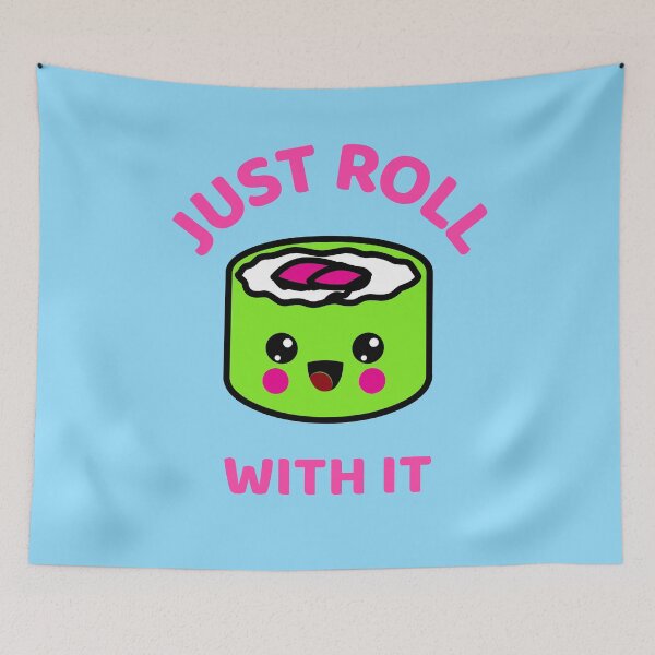 Item preview, Kawaii food sushi roll pun designed and sold by plzLOOK.