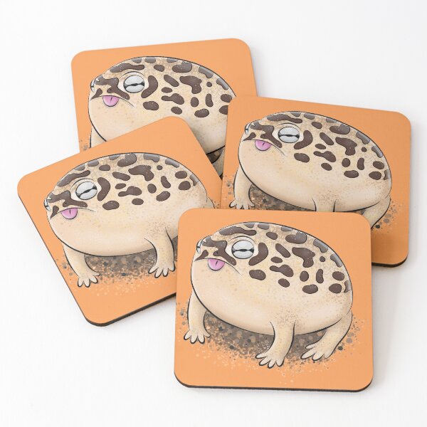 Item preview, Cute brown desert rain frog cartoon illustration designed and sold by FrogFactory.