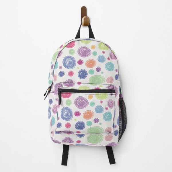 Item preview, Cheerful colored dots on a white background pattern designed and sold by purumArt.