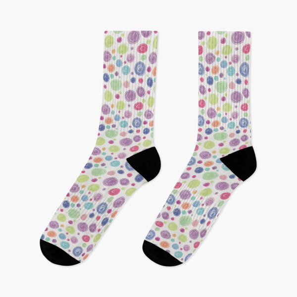 Item preview, Cheerful colored dots on a white background pattern designed and sold by purumArt.