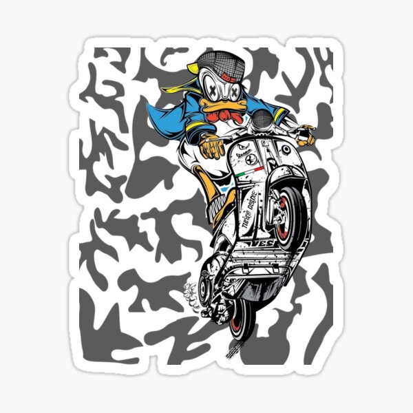 Vespa Donald Duck Sticker