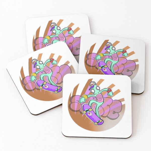 Item preview, Ollie the skate monster designed and sold by Rebecca Gregory.